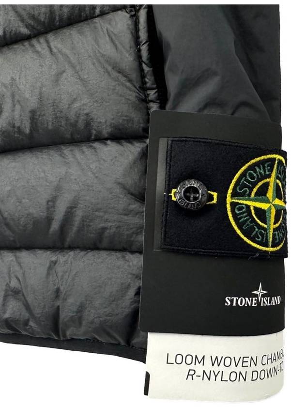 Loom Woven Chambers Recycled Nylon Down TC Vest Black - STONE ISLAND - BALAAN 4