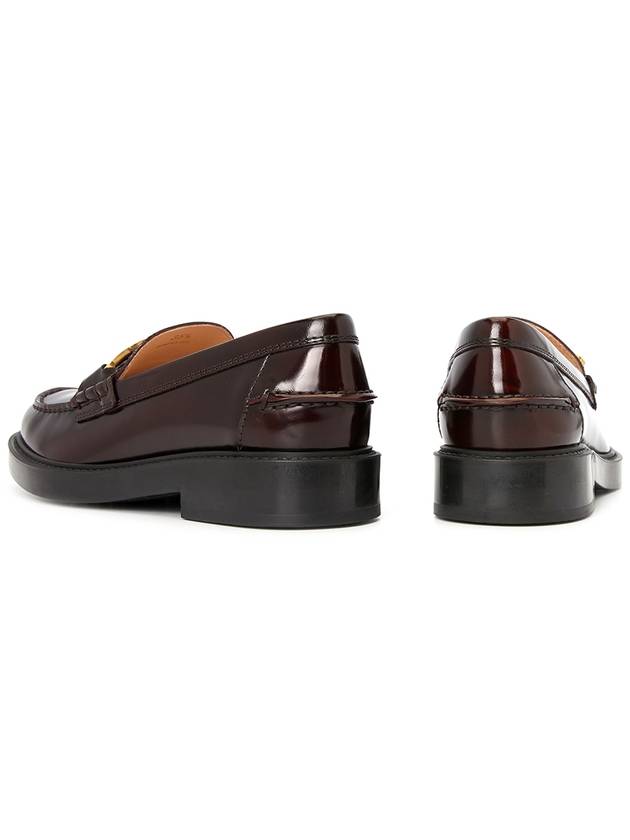 Brushed Leather Chain Loafers Brown - TOD'S - BALAAN 7