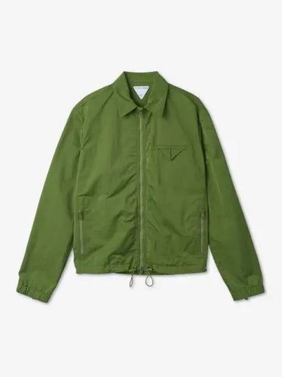 Triangle Pocket Nylon Zip Up Jacket Green - BOTTEGA VENETA - BALAAN 2