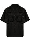 Short Sleeved Re Nylon Shirt Black - PRADA - BALAAN 2