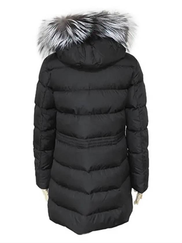 Women's Aphroti Silver Fox Fur Down Long Padding Black - MONCLER - BALAAN 5