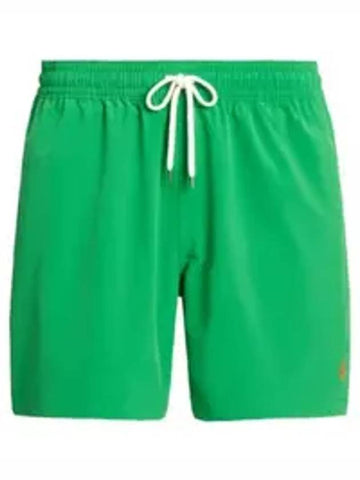 Logo Drawstring Swim Shorts Green - POLO RALPH LAUREN - BALAAN 1