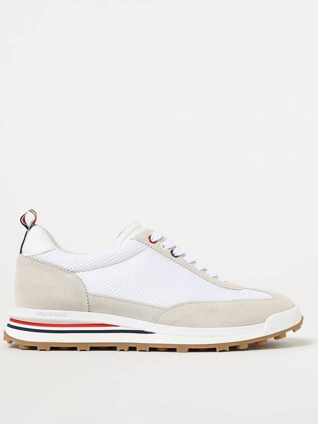 Fine Kid Suede Tech Runner White - THOM BROWNE - BALAAN 2