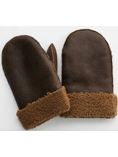 Mittens Rustic Grain Shearling Gloves Brown - OUR LEGACY - BALAAN 2