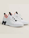 Depart Knit Calfskin Low Sneakers Blanc - HERMES - BALAAN 2