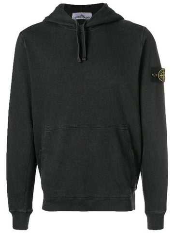 Waffen Patch Cotton Hoodie Charcoal - STONE ISLAND - BALAAN 1