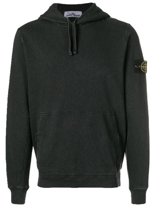 Same day New Wappen Patch Hooded T shirt Charcoal 691566161 V0165 - STONE ISLAND - BALAAN 1