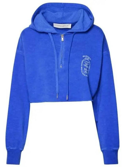 Zip Fastening Crop Hood Blue - GOLDEN GOOSE - BALAAN 2