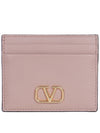 Women s V Logo Card Wallet Pink Beige 5W2P0V32 SNP GF9 - VALENTINO - BALAAN 2