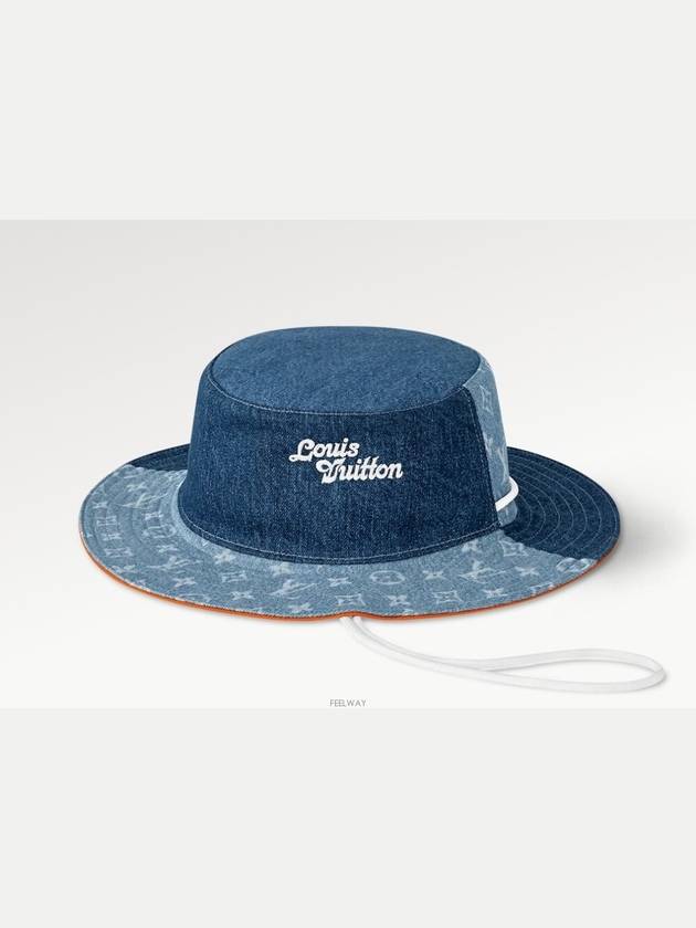 M7537M Denim Patchwork Explorer Patch Hat - LOUIS VUITTON - BALAAN 1