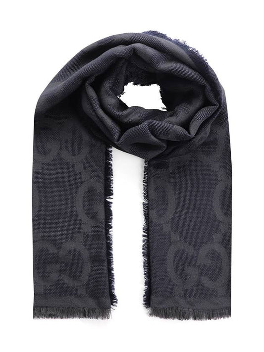 GG Wool Jacquard Muffler Black - GUCCI - BALAAN 2