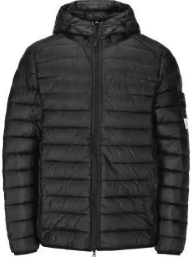 Loom Woven Chambers R-Nylon Down-TC Light Hoodie Down Jacket Black - STONE ISLAND - BALAAN 2