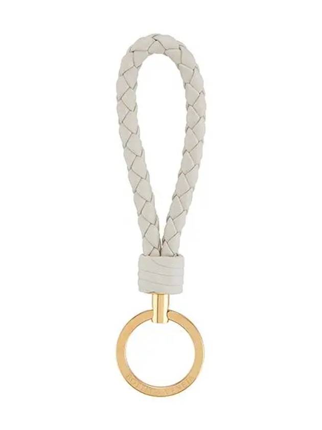 Intrecciato Leather Key Holder Beige - BOTTEGA VENETA - BALAAN 2