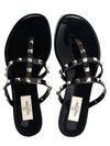 Women's Rockstud Flip Flops Black - VALENTINO - BALAAN 4