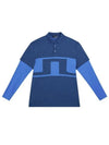 Men's Leon Regular Fit Long Sleeve Polo Shirt Blue - J.LINDEBERG - BALAAN 2