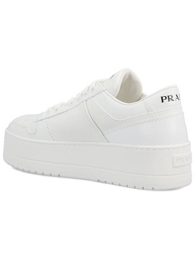 Downtown Bold Leather Low Top Sneakers White - PRADA - BALAAN 4