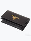 Saffiano Metal Logo Card Wallet Black - PRADA - BALAAN 2