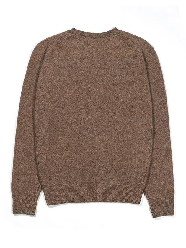 Women's Wool Cashmere Blend Round Neck Knit Pullover Brown - IOEDLE - BALAAN 4