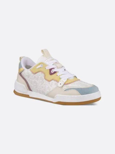 One Sneakers White Oblique Punching Calfskin Multi-colored Suede - DIOR - BALAAN 1