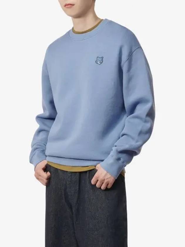 Bold Fox Head Cotton Sweatshirt Blue - MAISON KITSUNE - BALAAN 2