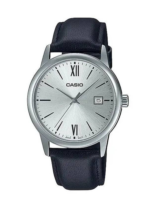simple leather watch silver - CASIO - BALAAN 2