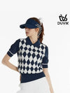 Argyle Pattern Collar Knit Sweater DE2WSW223CM - DUVIK - BALAAN 4