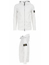 Batavia Garment Dyed Nylon Cotton Hooded Jacket White - STONE ISLAND - BALAAN 5