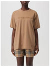 Logo Print Organnic Cotton Short Sleeve T-Shirt Brown - BURBERRY - BALAAN 5