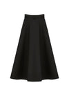 Signature Wool Silk Midi A-line Skirt Black - DIOR - BALAAN 1