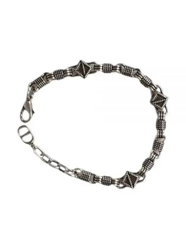 CD Diamond Buffalo Bracelet Antique Silver - DIOR - BALAAN 1