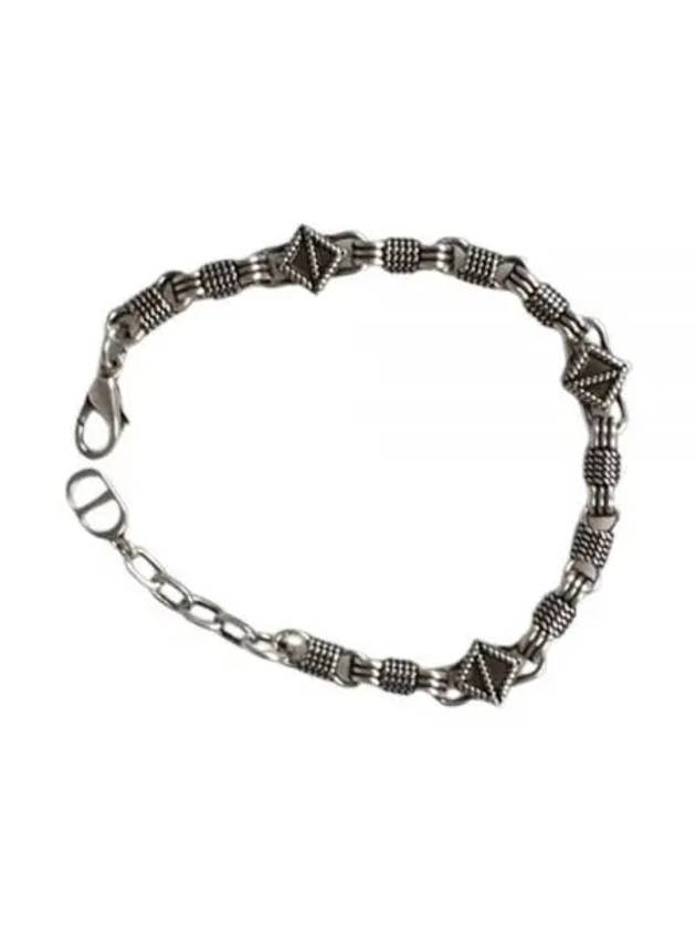 CD Diamond Buffalo Bracelet Antique Silver - DIOR - BALAAN 1