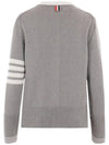 4 Bar Stripe Cotton Sweatshirt Grey - THOM BROWNE - BALAAN 4