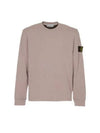 Compass Badge Crew Neck Ribbed Cotton Knit Top Pink - STONE ISLAND - BALAAN 2