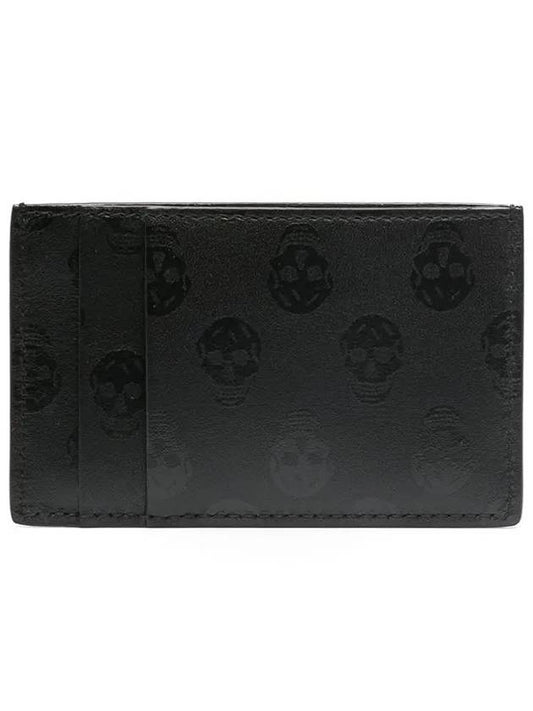 Skull Leather Card Wallet Black - ALEXANDER MCQUEEN - BALAAN 2