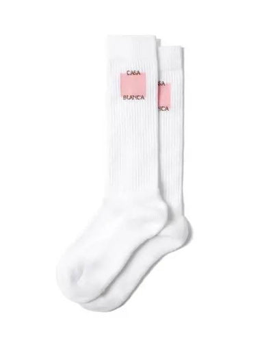 U mid calf rib sports socks Casa logo RIBBED SPORT SOCK - CASABLANCA - BALAAN 1