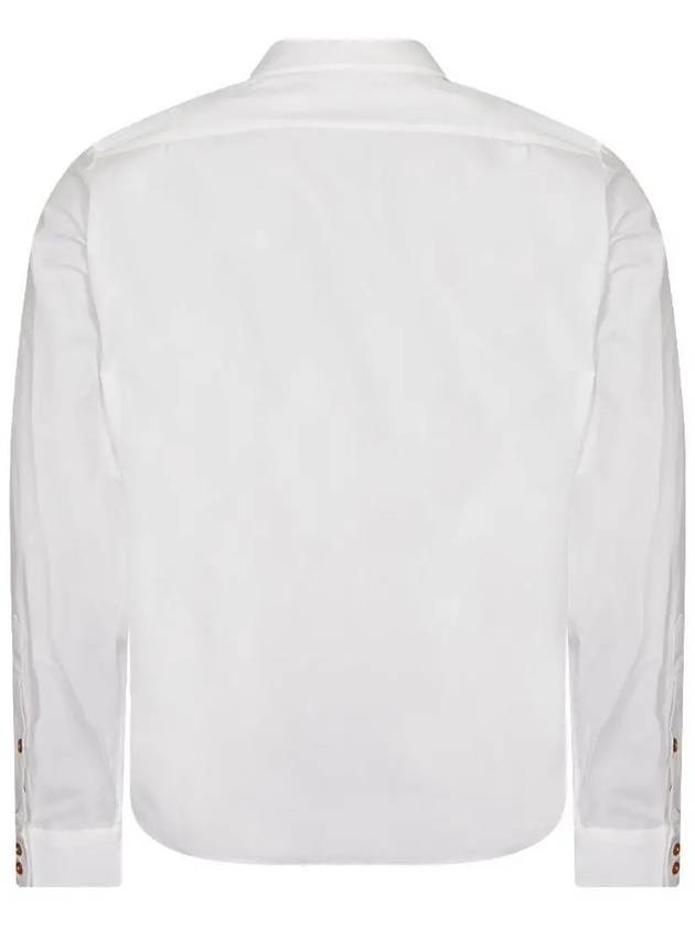 Men's Embroidered ORB Long Sleeve Shirt White - VIVIENNE WESTWOOD - BALAAN 4