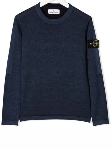 Kids Wappen Wool Knit Dark Blue 7116513A3 V0026 - STONE ISLAND - BALAAN 1