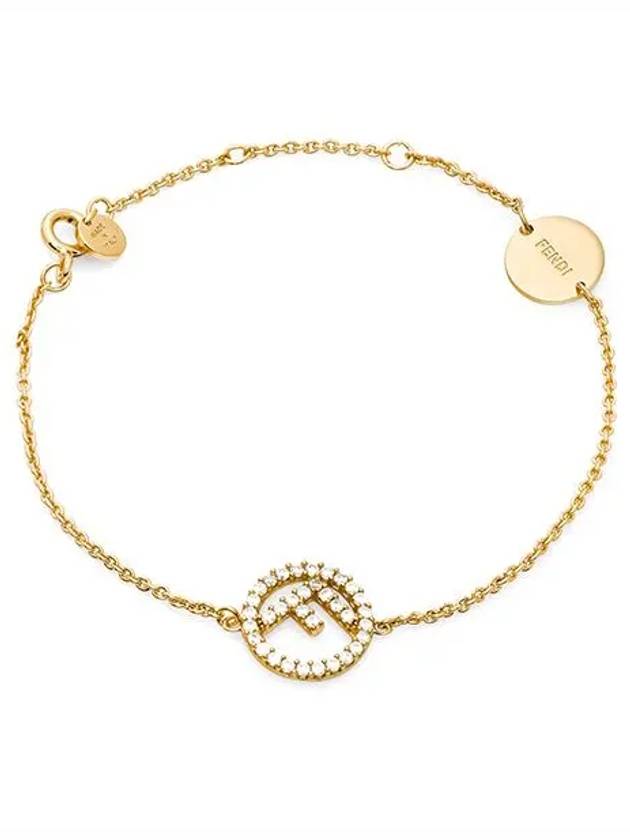 FF Logo Chain Bracelet Gold - FENDI - BALAAN 6