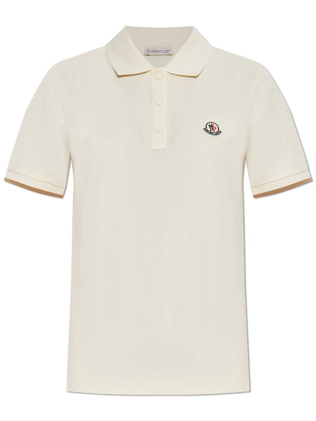 Logo Patch Cotton PK Shirt White - MONCLER - BALAAN 2