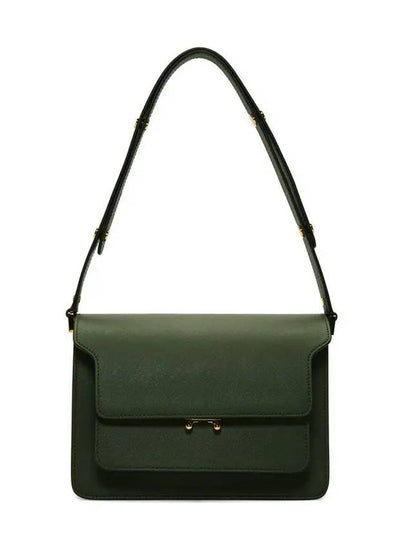 Saffiano Trunk Medium Shoulder Bag Green - MARNI - BALAAN 2