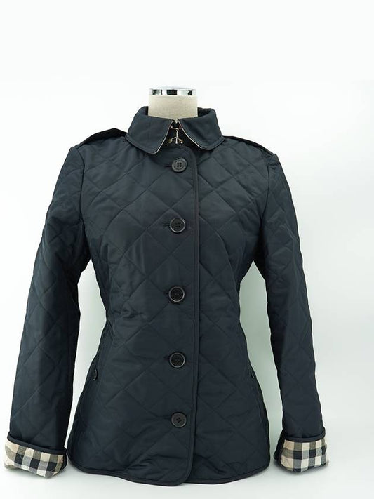 Frankby Quilted Jacket Navy - BURBERRY - BALAAN 2