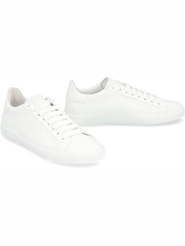 Dolce & Gabbana Portofino Vintage Leather Low-Top Sneakers - DOLCE&GABBANA - BALAAN 3