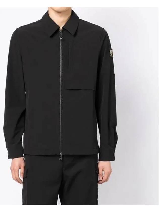 Grover Tech Zipper Overshirt Jacket Black - BELSTAFF - BALAAN 3