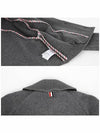 Milano 4-bar Crop Boiled Wool Single Coat Medium Grey - THOM BROWNE - BALAAN 8