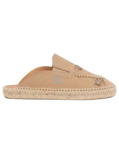 Women's Embroidered Espadrille Mules Chamois - MAISON MARGIELA - BALAAN 2