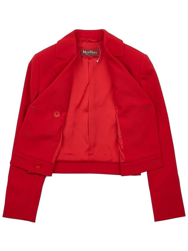 Women's Acciaio Caddy Crop Jacket Red - MAX MARA - BALAAN 11