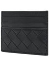 Intrecciato Leather Card Wallet Black - BOTTEGA VENETA - BALAAN 4