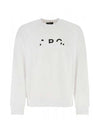 Logo Paint Long Sleeve T-Shirt White - A.P.C. - BALAAN 1