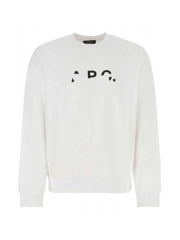 Logo Paint Long Sleeve T-Shirt White - A.P.C. - BALAAN 1