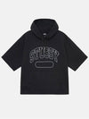 Boxy Cropped Hoodie Black - STUSSY - BALAAN 2